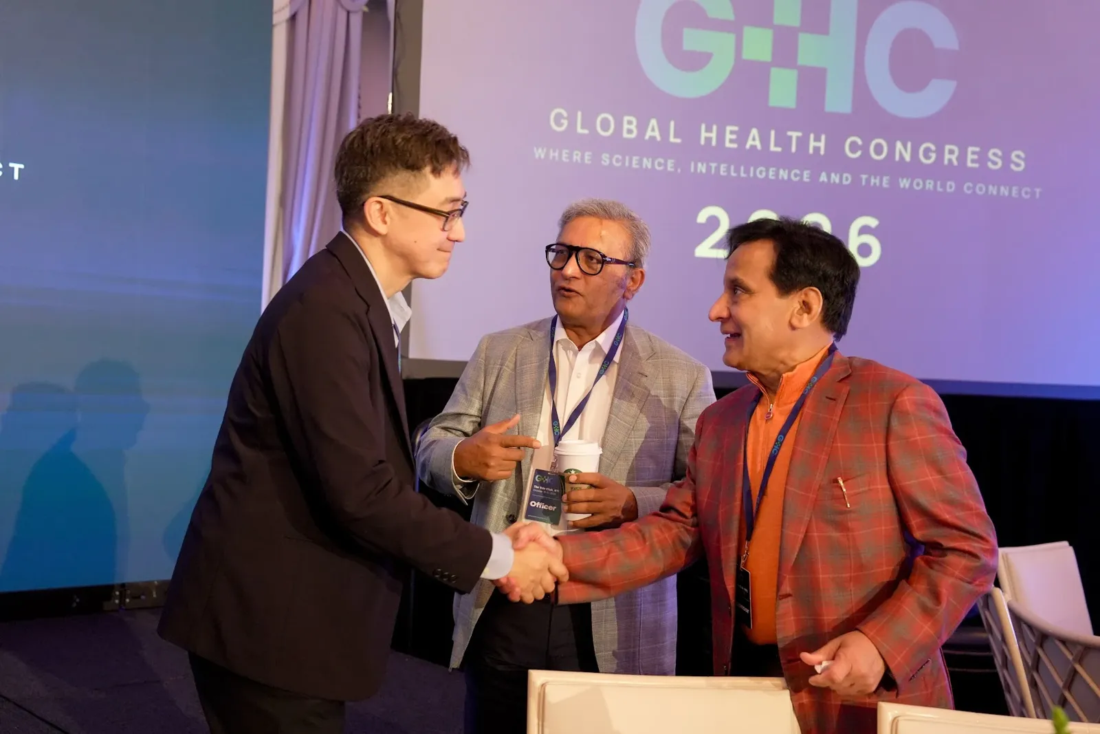 Congress leaders greeting at Global Health Congress 2026, New York