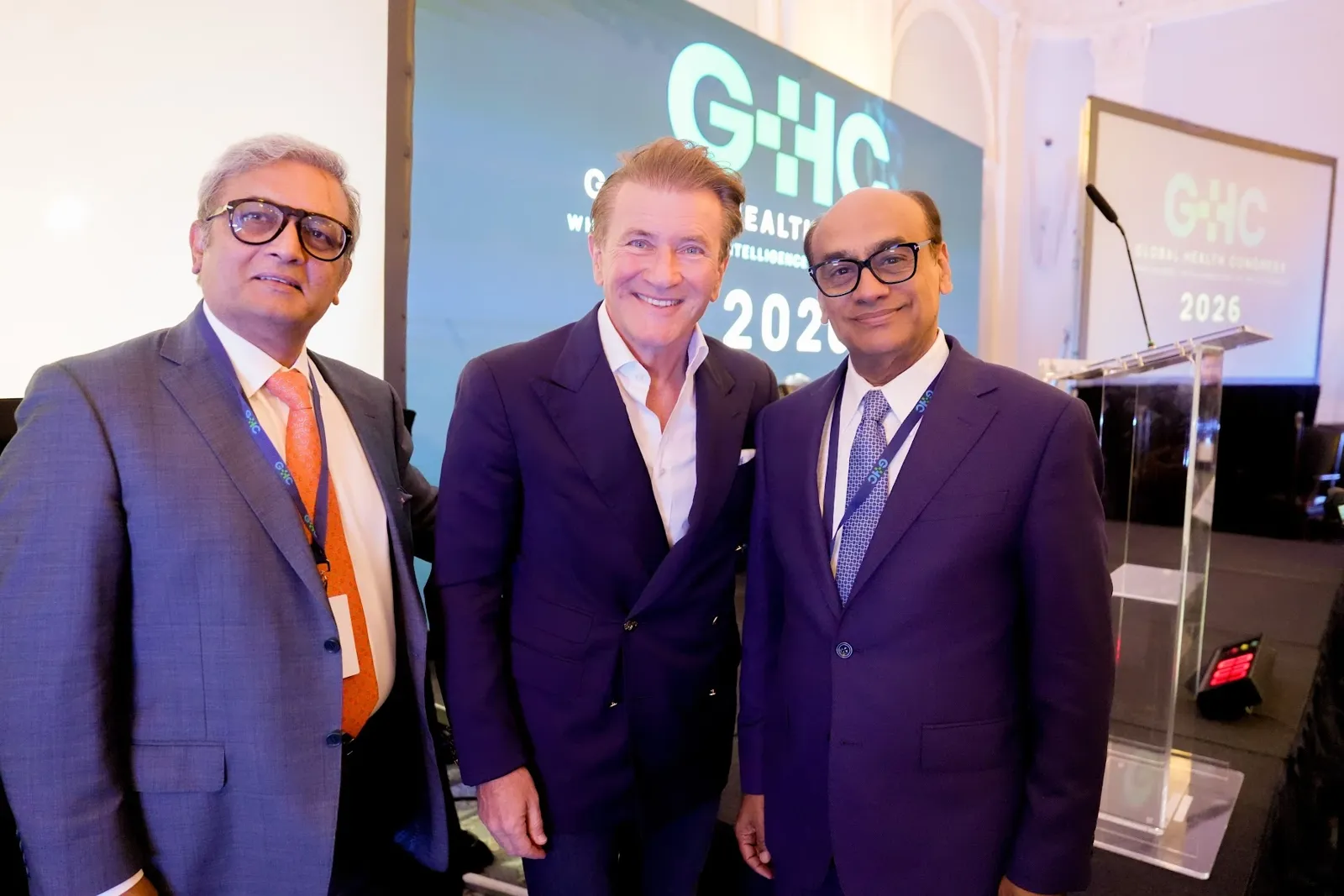 Robert Herjavec with Congress leaders at Global Health Congress 2026, New York
