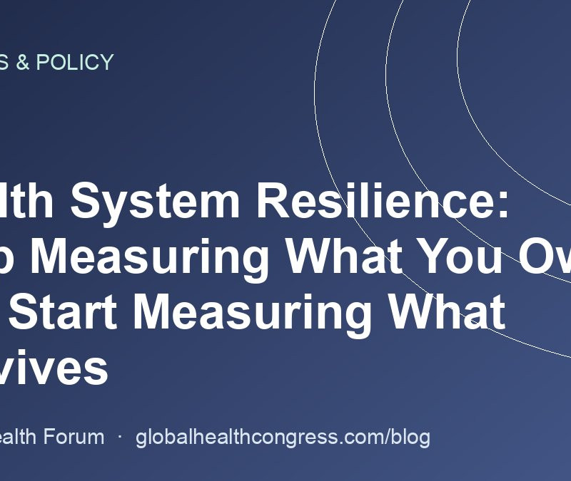 Health System Resilience: Stop Measuring What You Own and Start Measuring What Survives