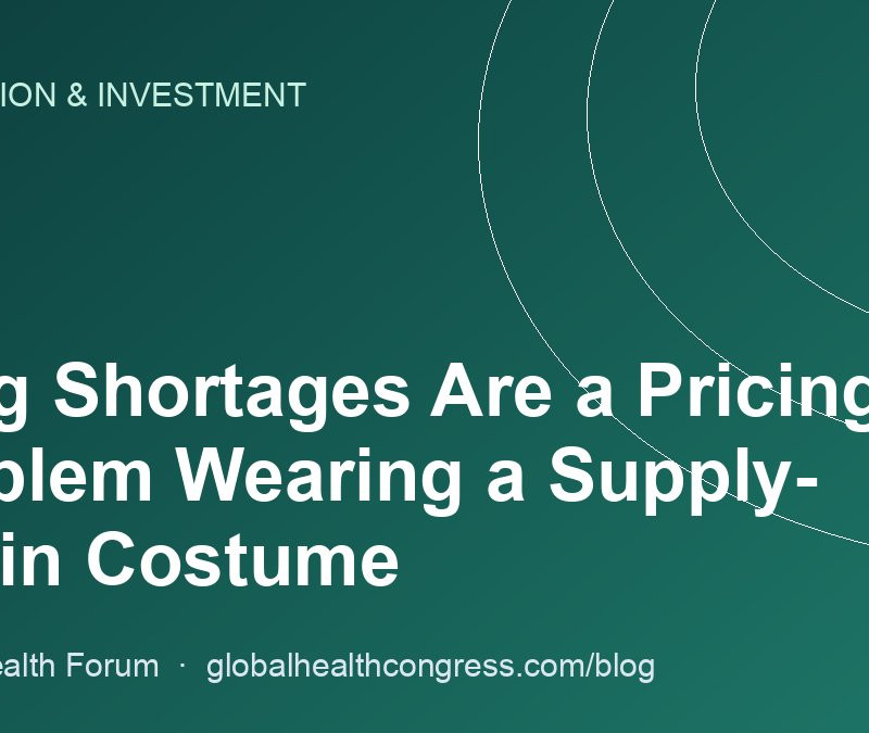 Drug Shortages Are a Pricing Problem Wearing a Supply-Chain Costume