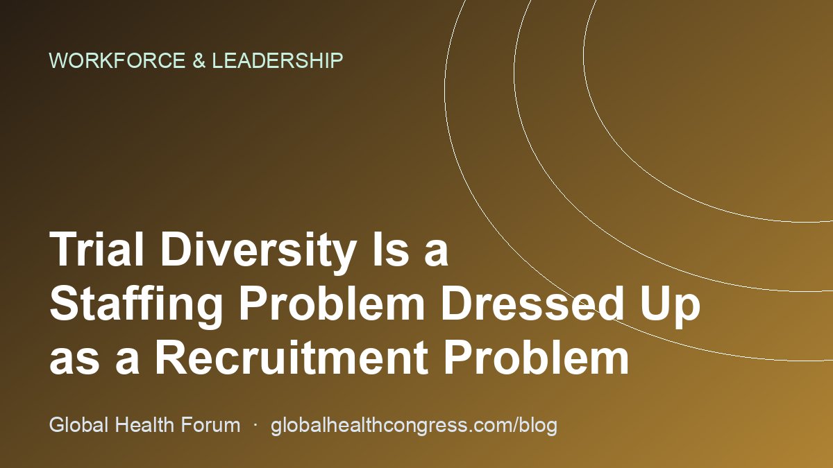 Trial Diversity Is a Staffing Problem Dressed Up as a Recruitment Problem